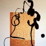 Untitled-Seated on orange sq